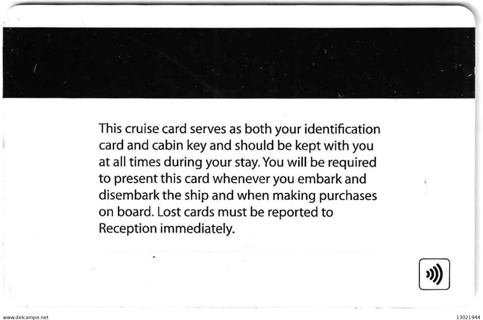 INGHILTERRA   KEY CABIN     P&O Cruises - Britannia   (    Shipping Company ) - Cartas De Hotels
