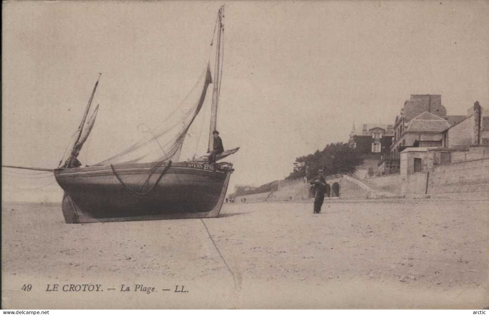 Le CROTOY La Plage Tampon De L'Ecole Militaire D'Aviation - Le Crotoy