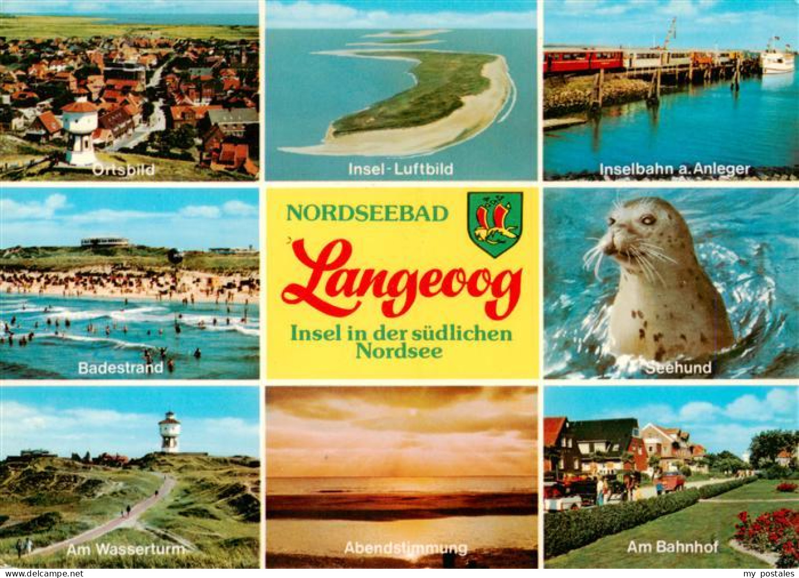 73937169 Langeoog_Nordseebad Fliegeraufnahmen Anleger Inselbahn Badestrand Wasse - Langeoog