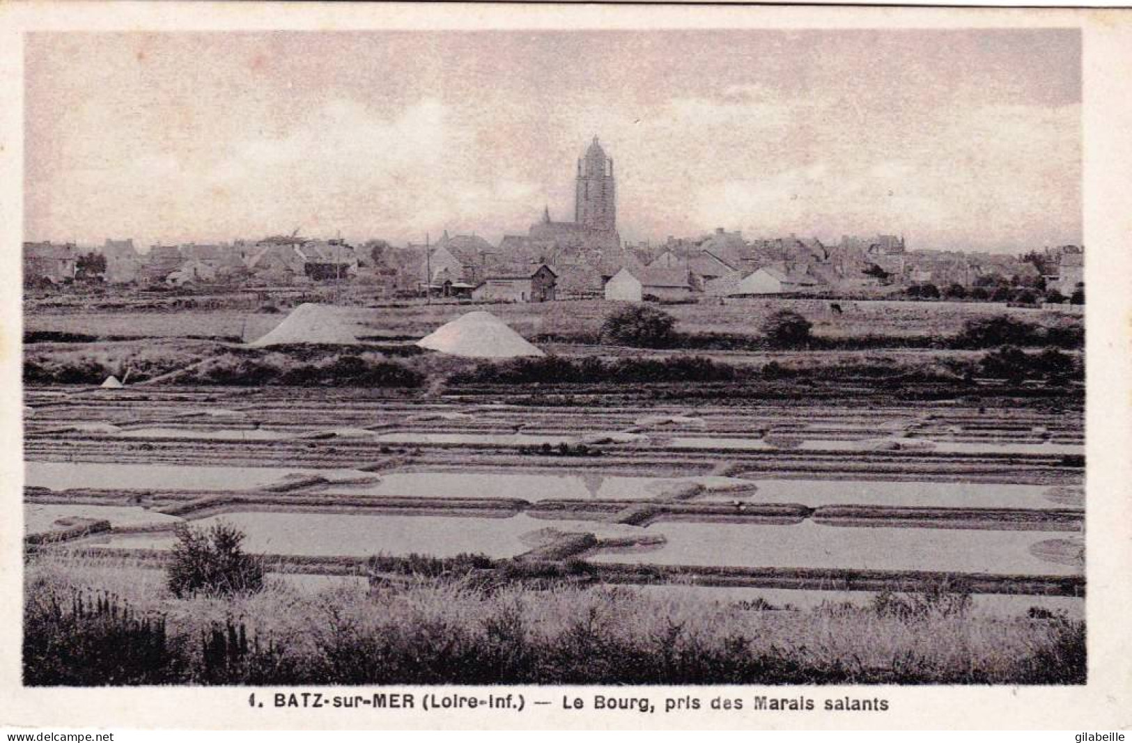 44 - Loire Atlantique -  BATZ Sur MER - Le Bourg Pris Des Marais Salants - Batz-sur-Mer (Bourg De B.)