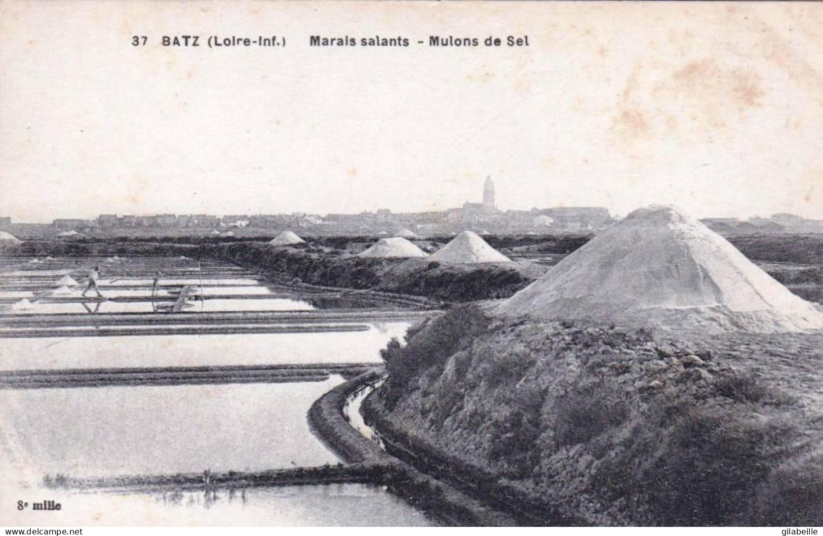 44 - Loire Atlantique -  BATZ Sur MER -   Marais Salants -  Mulons De Sel - Batz-sur-Mer (Bourg De B.)