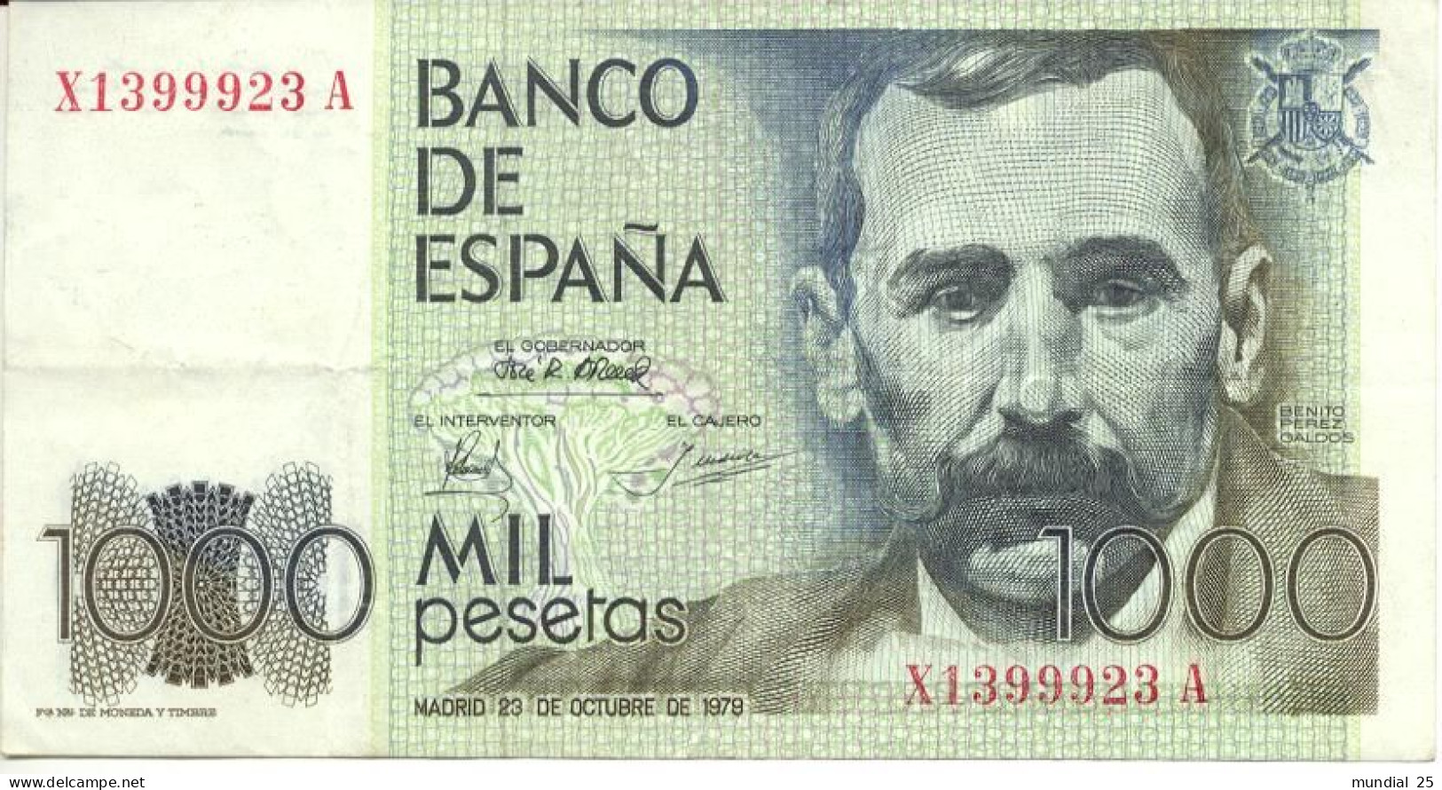 SPAIN 1.000 PESETAS 23/10/1979 - [ 4] 1975-… : Juan Carlos I