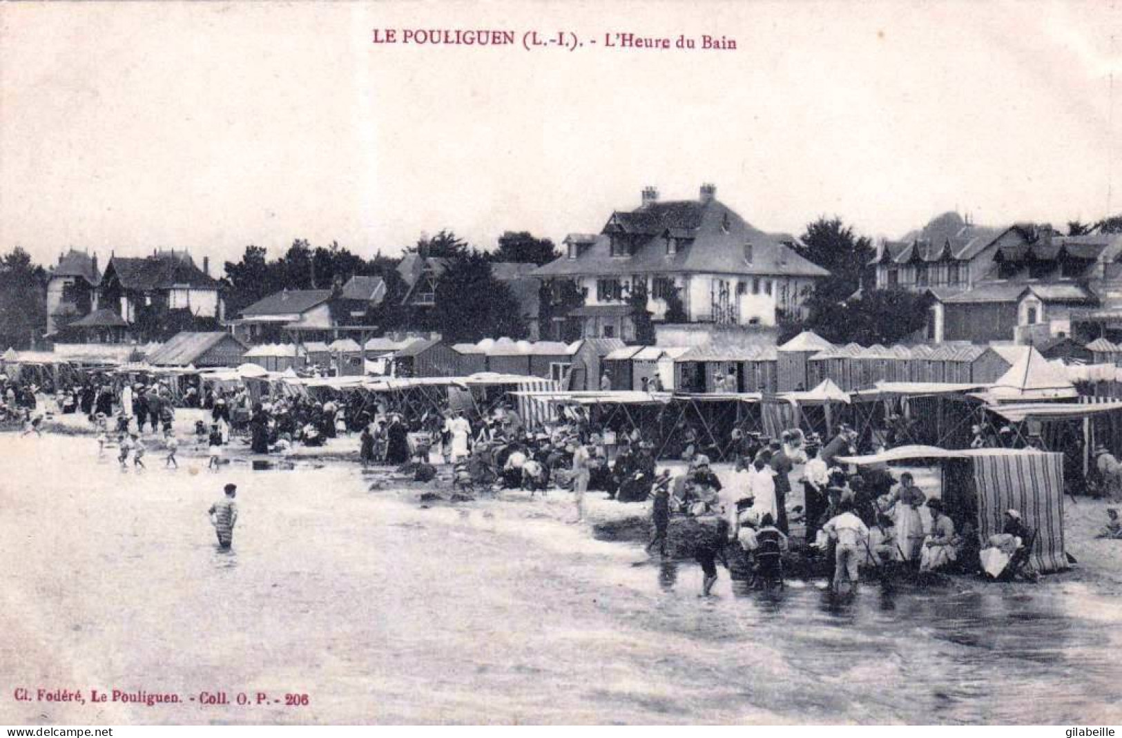 44 - Loire Atlantique -  LE POULIGUEN  -  La Plage A L'heure Du Bain - Le Pouliguen