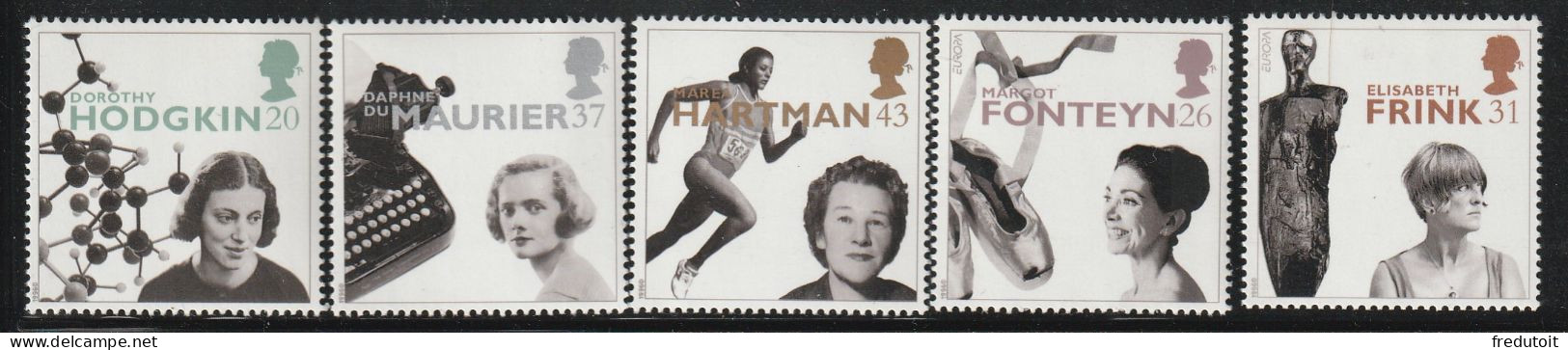 GRANDE BRETAGNE - N°1905/9 ** (1996) Femmes Célèbres - Unused Stamps