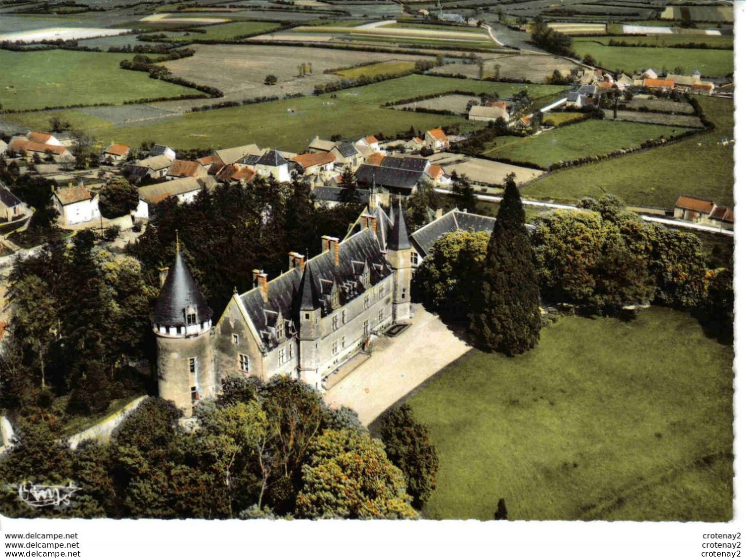21 Environs De Saulieu N°13562 THOISY LA BERCHERE Vue Générale Aérienne Du Château Du XVème VOIR DOS - Saulieu