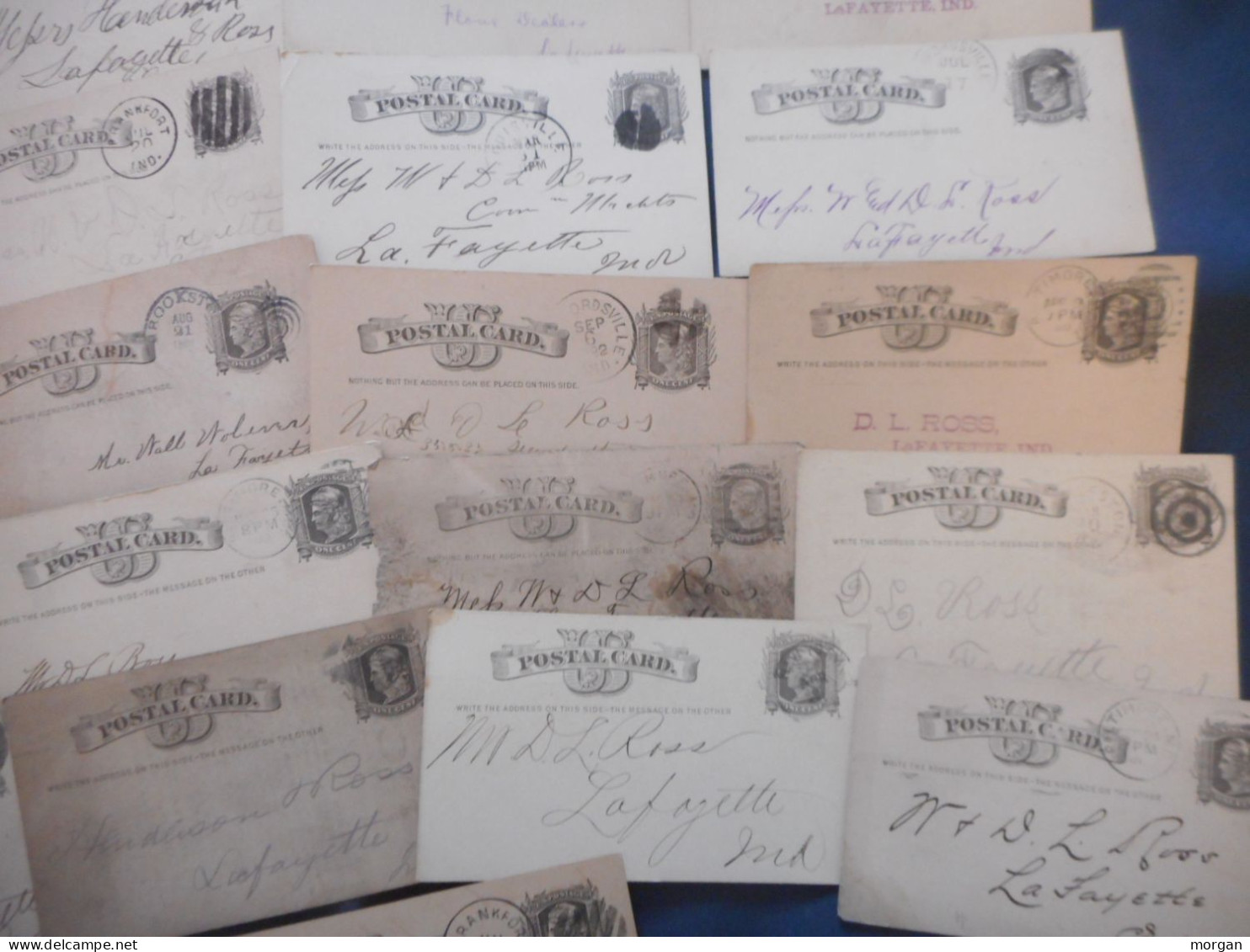 USA, ETATS UNIS, JOLI LOT DE 21 CARTES IMPRIMEES POSTAL CARDS 1880 / 1888 - Collections (without Album)