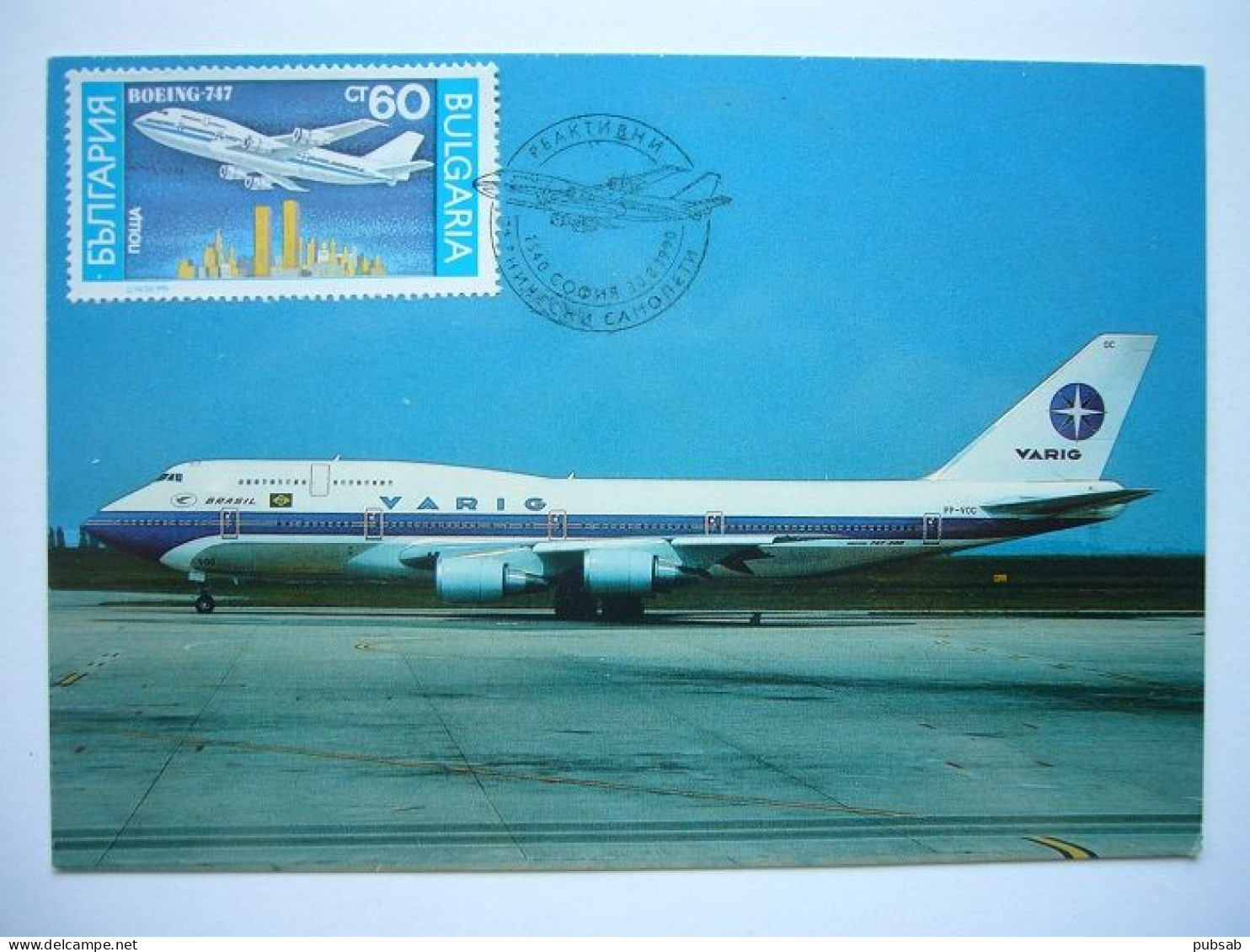 Avion / Airplane / VARIG / Boeing 747-300 / Carte Maximum - 1946-....: Ere Moderne