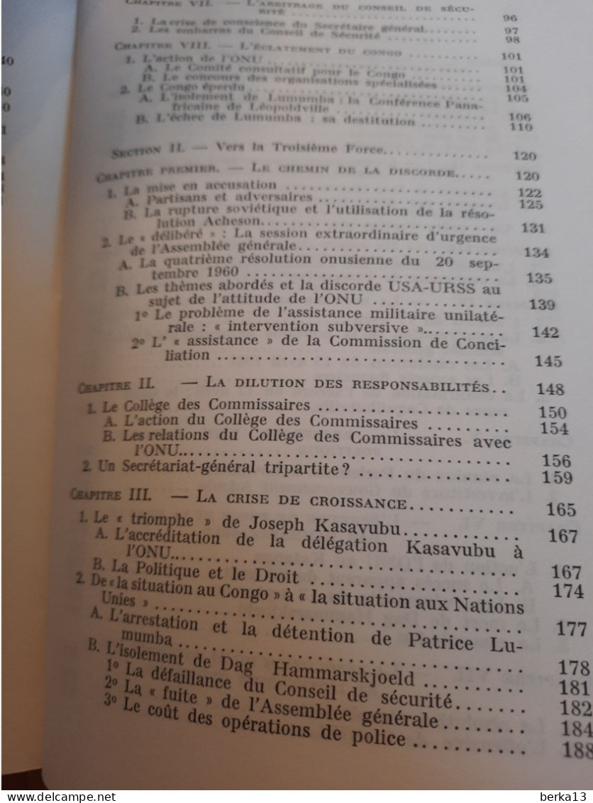 L'ONU Et L'affaire Du Congo LECLERCQ 1964 - Política