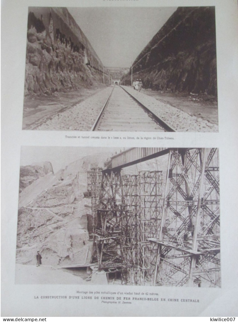 1924  LA LIGNE DE CHEMIN DE FER  Train Tunnel De LOESS CHAN  TCHELOU Chine China  VIADUC  TRAIN - Unclassified