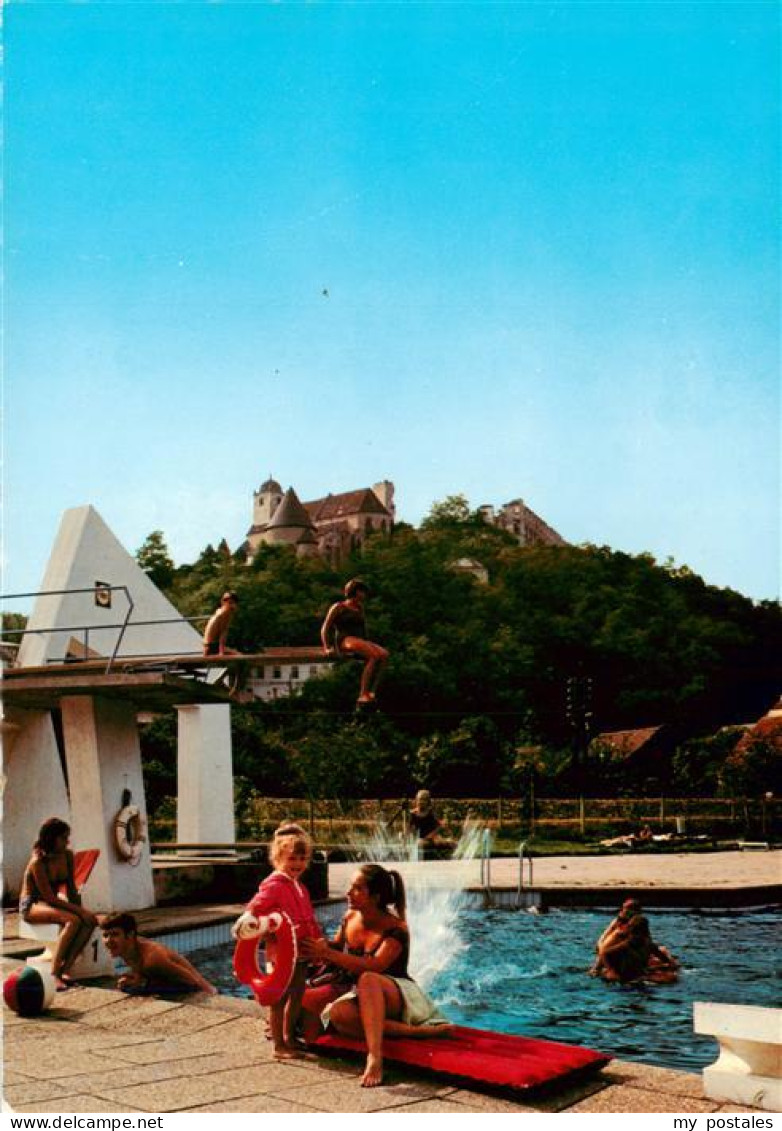 73937081 Gars_Kamptal_Niederoesterreich_AT Strand Und Sportbad Mit Burgruine Und - Autres & Non Classés