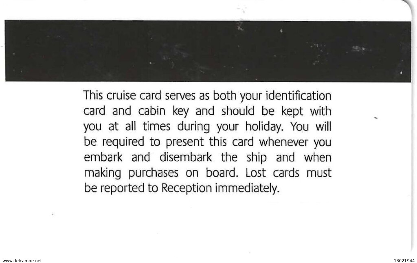 INGHILTERRA   KEY CABIN   P&O Oceana CRUISES (    Shipping Company ) - Hotel Keycards