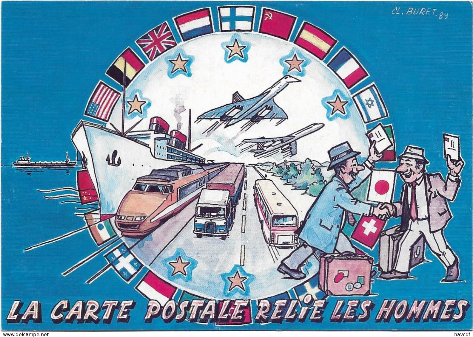 CPM - Journée Nationale De  La CARTE POSTALE - 8 Octobre 1989 - Bolsas Y Salón Para Coleccionistas