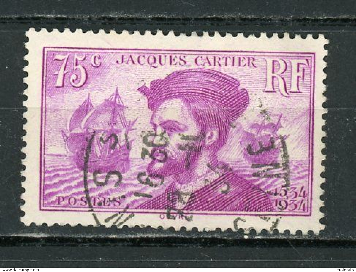 FRANCE -  J. CARTIER - N° Yvert 296 Obli; - Used Stamps