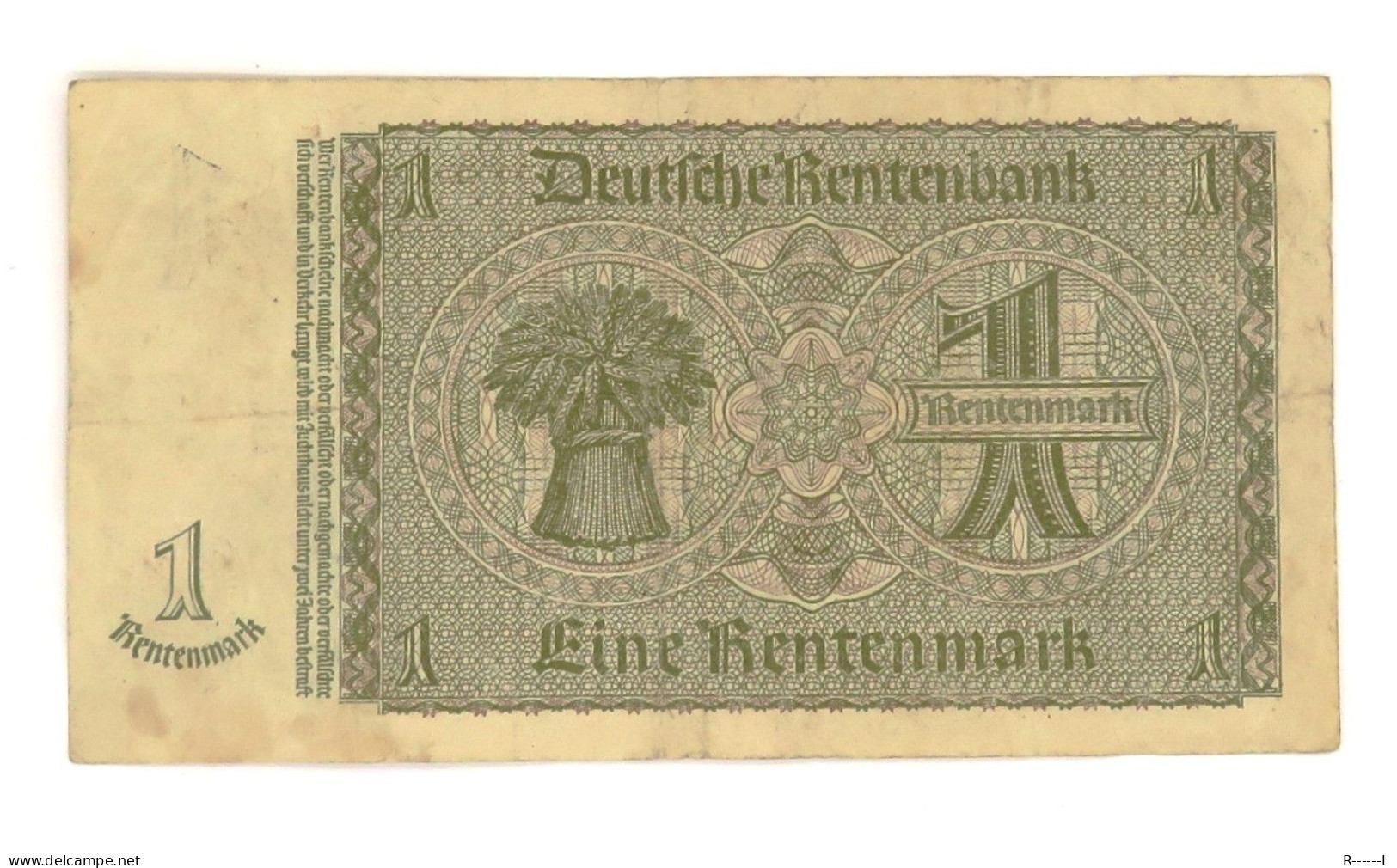 Allemagne : 1 Rentenmark Berlin 1937 - 5 Reichsmark