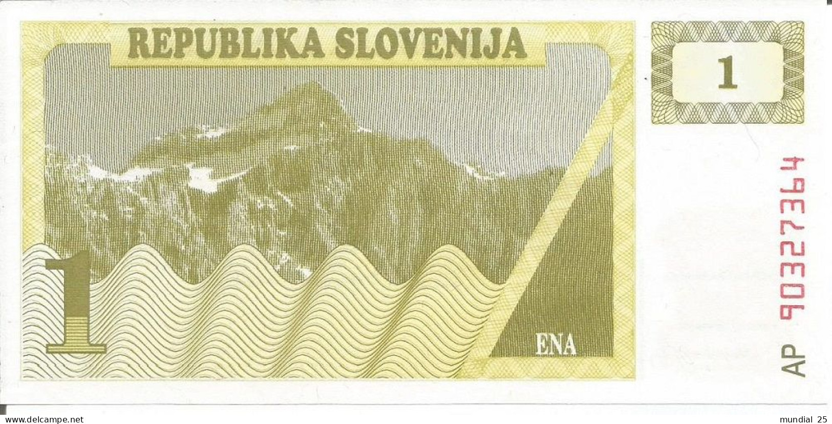 SLOVENIA 1 TOLAR 1990 - Slovénie