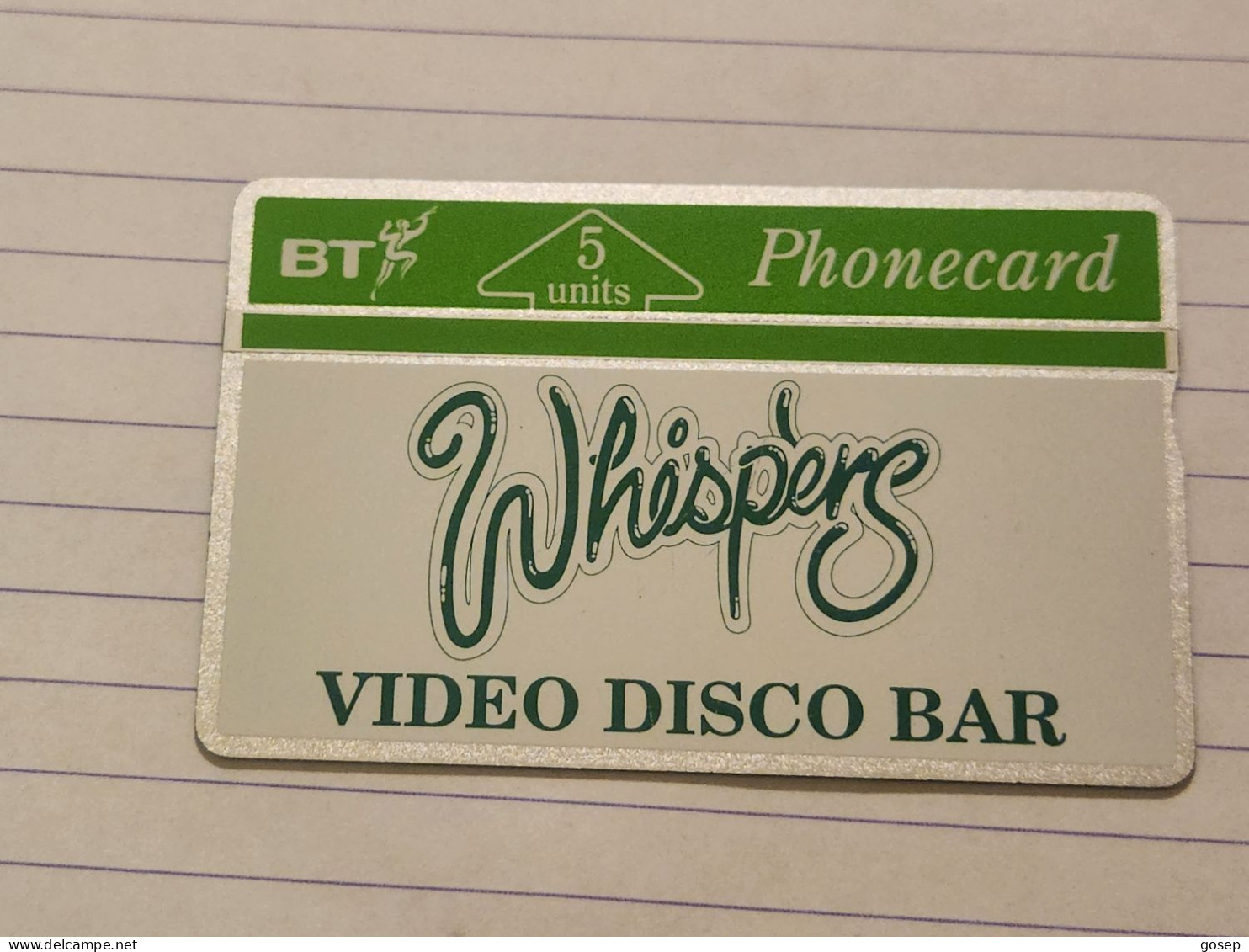 United Kingdom-(BTG-024)-whispers Video Disco Bar-(40)(5units)(201H10518)(tirage-500)(price Cataloge-8.00£mint) - BT Allgemeine