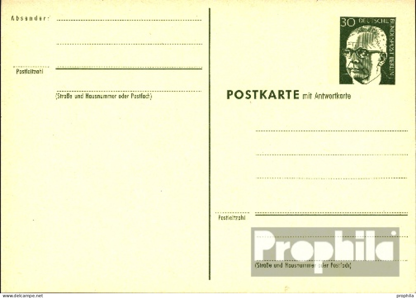 Berlin (West) P89 Amtliche Postkarte Ungebraucht 1971 Heinemann - Autres & Non Classés