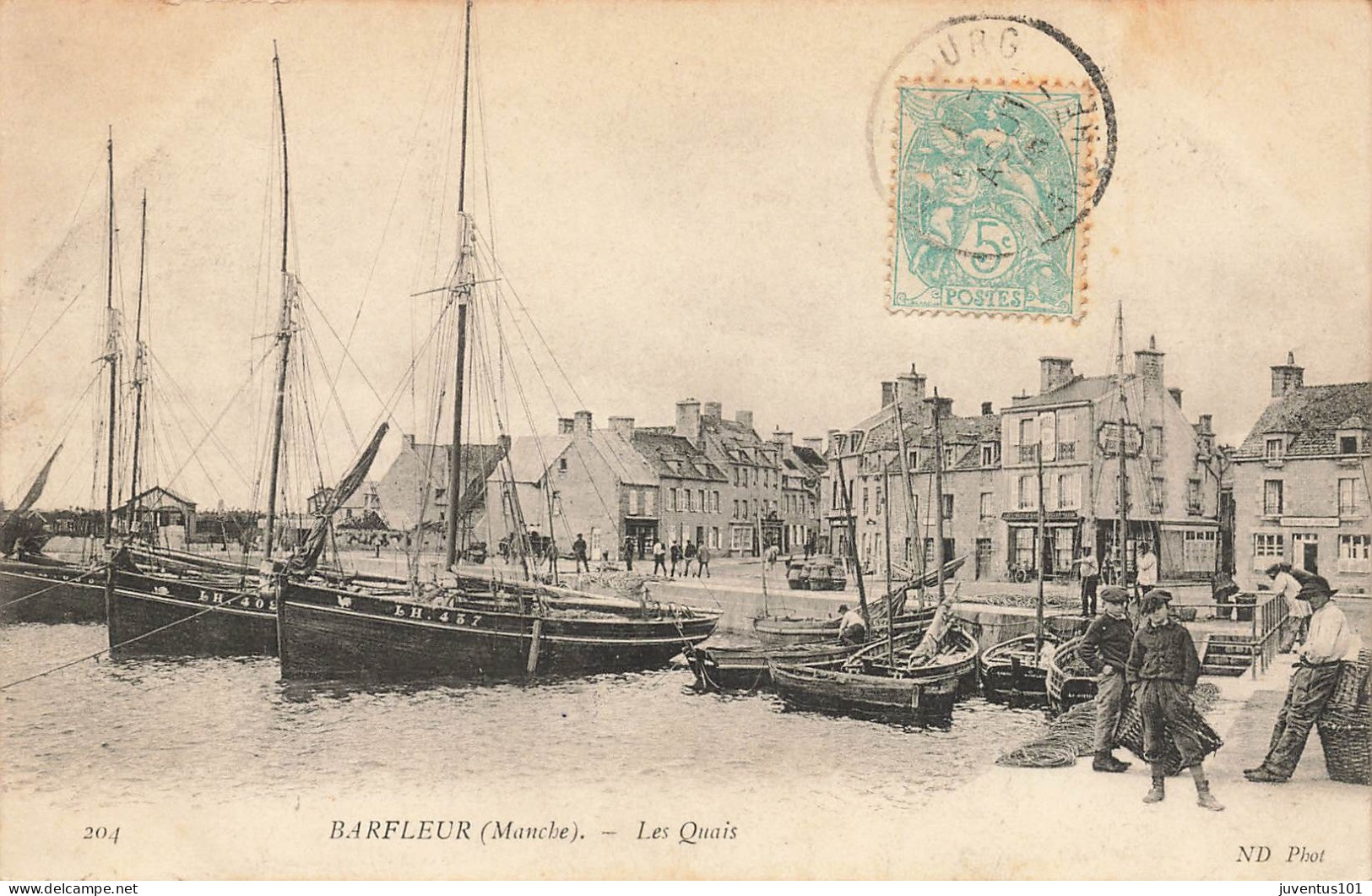 CPA Barfleur-Les Quais-204-Timbre       L2868 - Barfleur