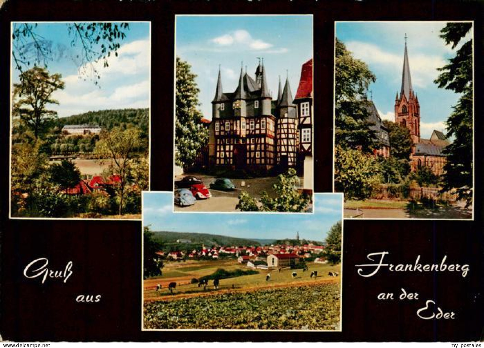 73936710 Frankenberg__Eder Panorama Rathaus Kirche Ortsansicht - Frankenberg (Eder)