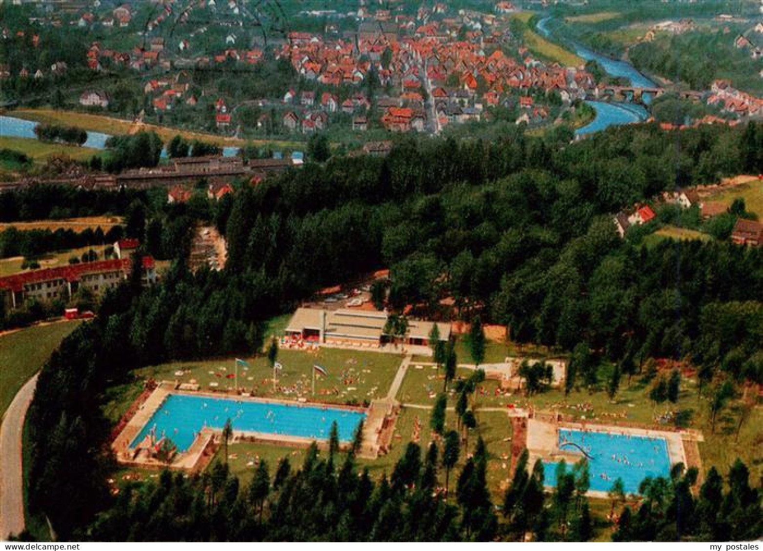 73936701 Melsungen_Fulda Fliegeraufnahme Mit Waldschwimmbad - Melsungen