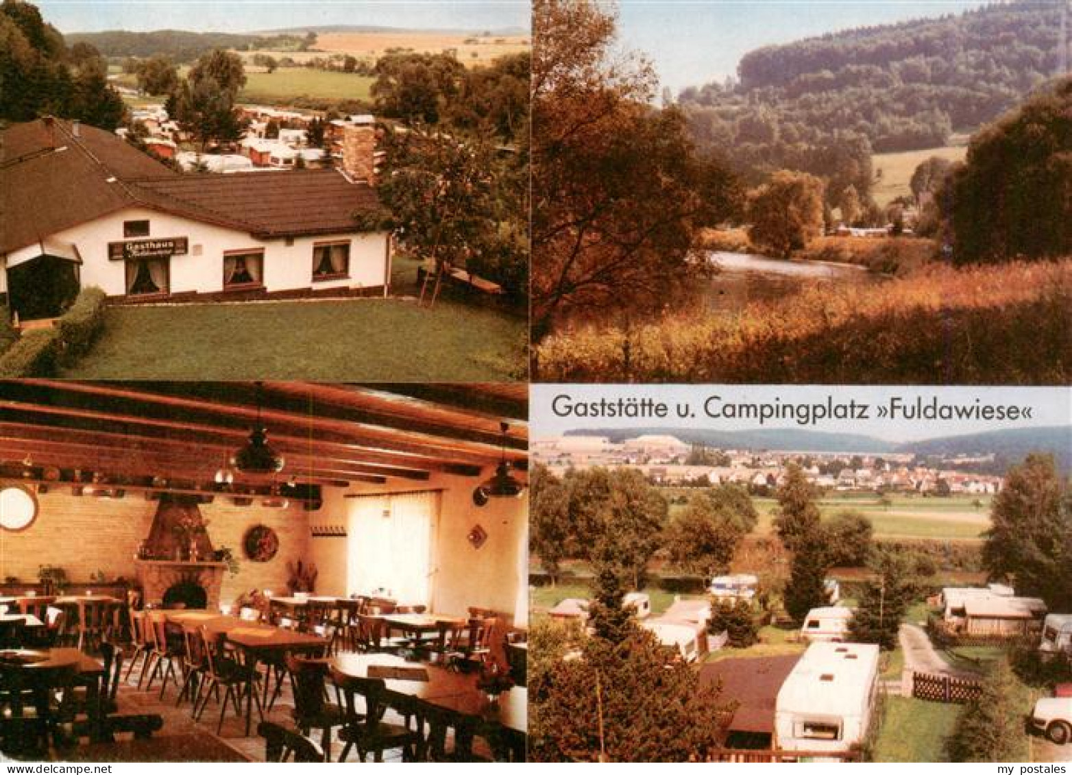 73936693 Roehrenfurth Gaststaette Und Campingplatz Fuldawiese Gastraum Panorama - Melsungen