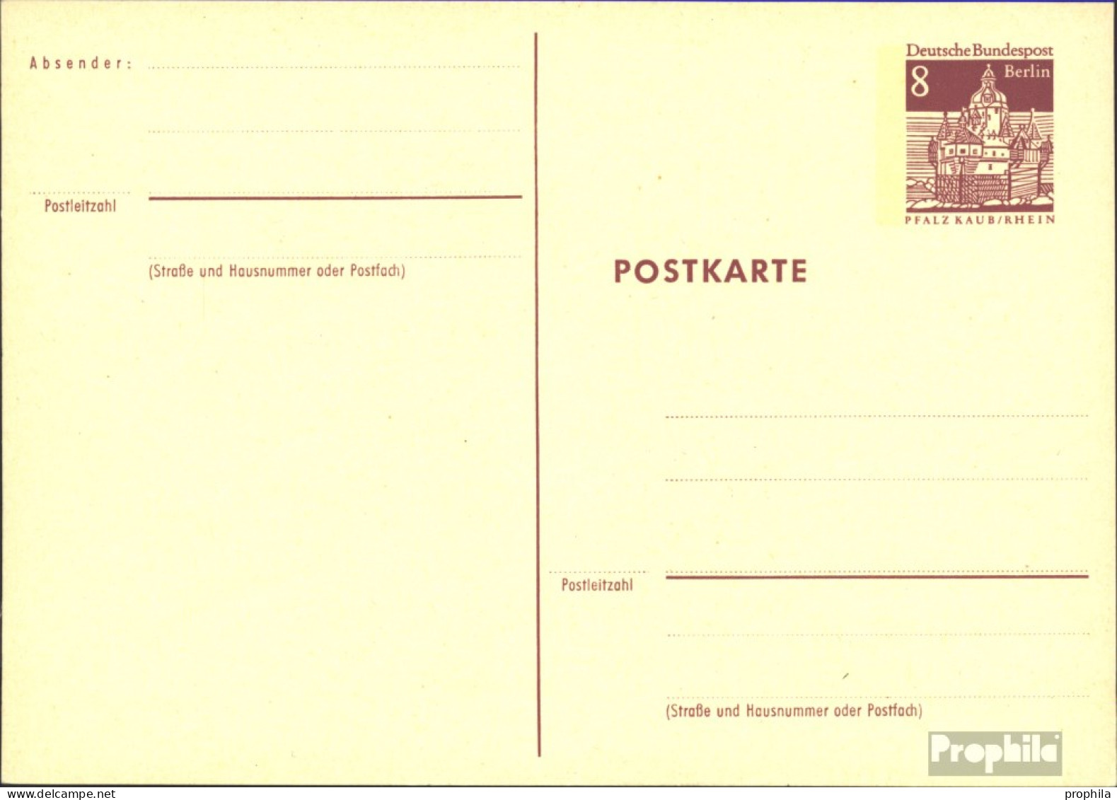 Berlin (West) P70 Amtliche Postkarte Gefälligkeitsgestempelt Gebraucht 1966 Dt. Bauwerke II - Postcards - Used