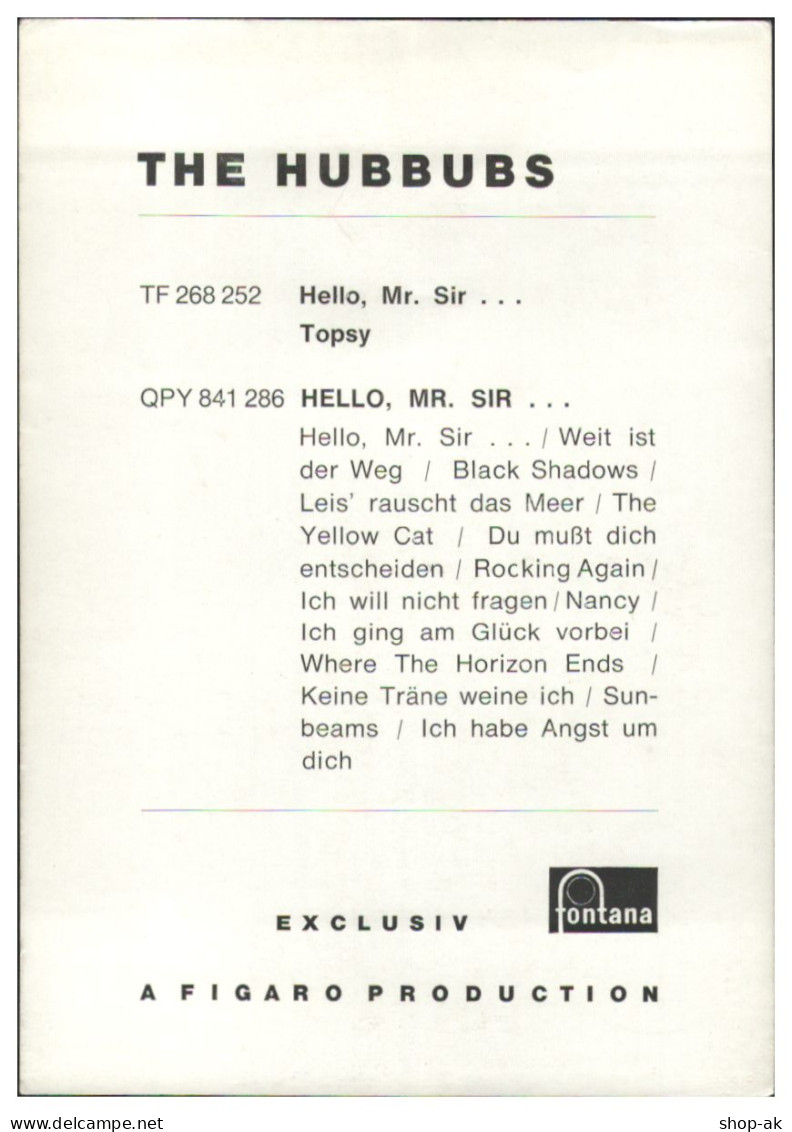 Y28908/ The Hubbus Beat- Popgruppe Autogramm Autogrammkarte 60er Jahre - Autografi