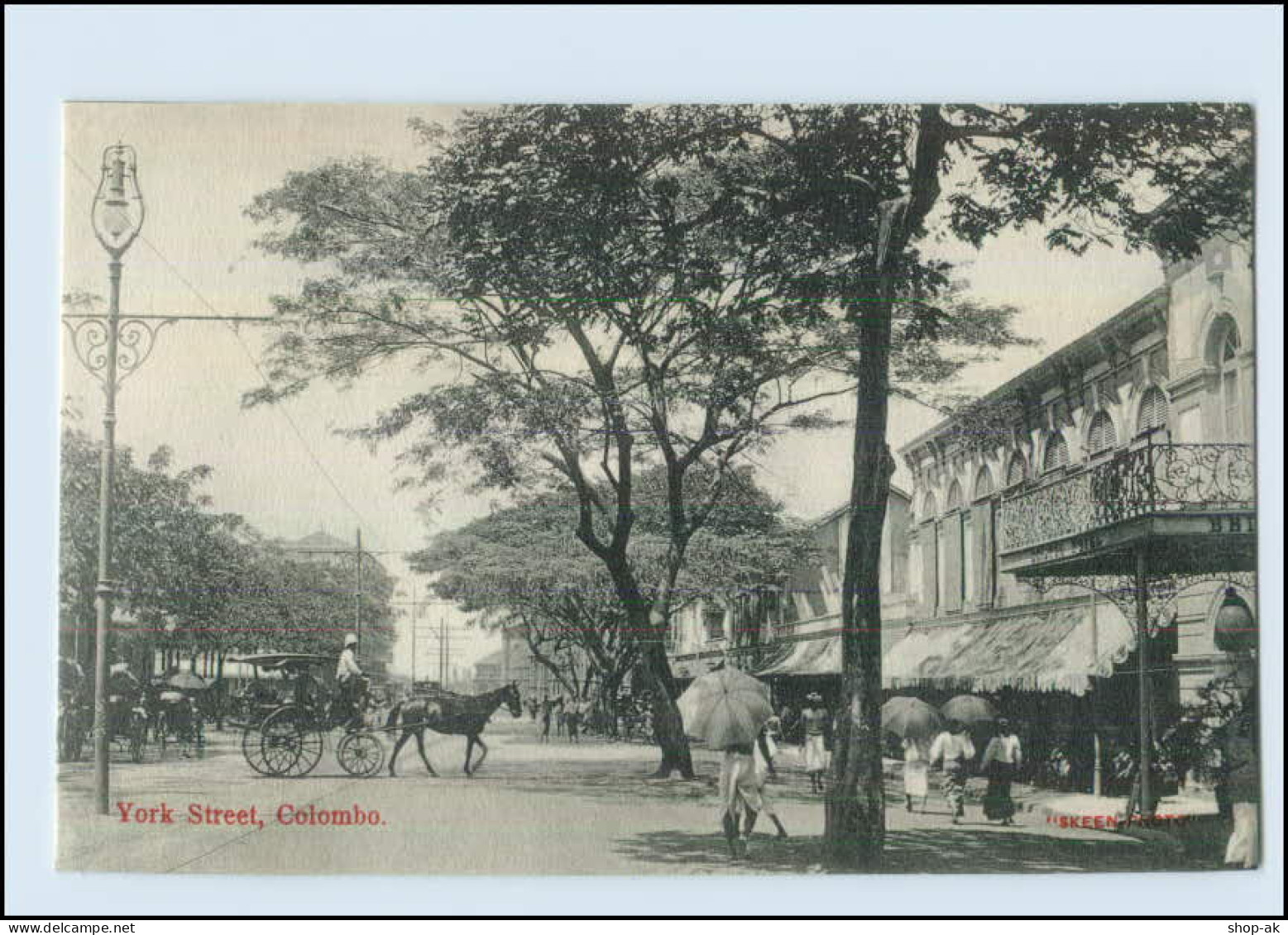 T4163/ Colombo York Street  Ceylon AK Ca.1910 - Altri & Non Classificati