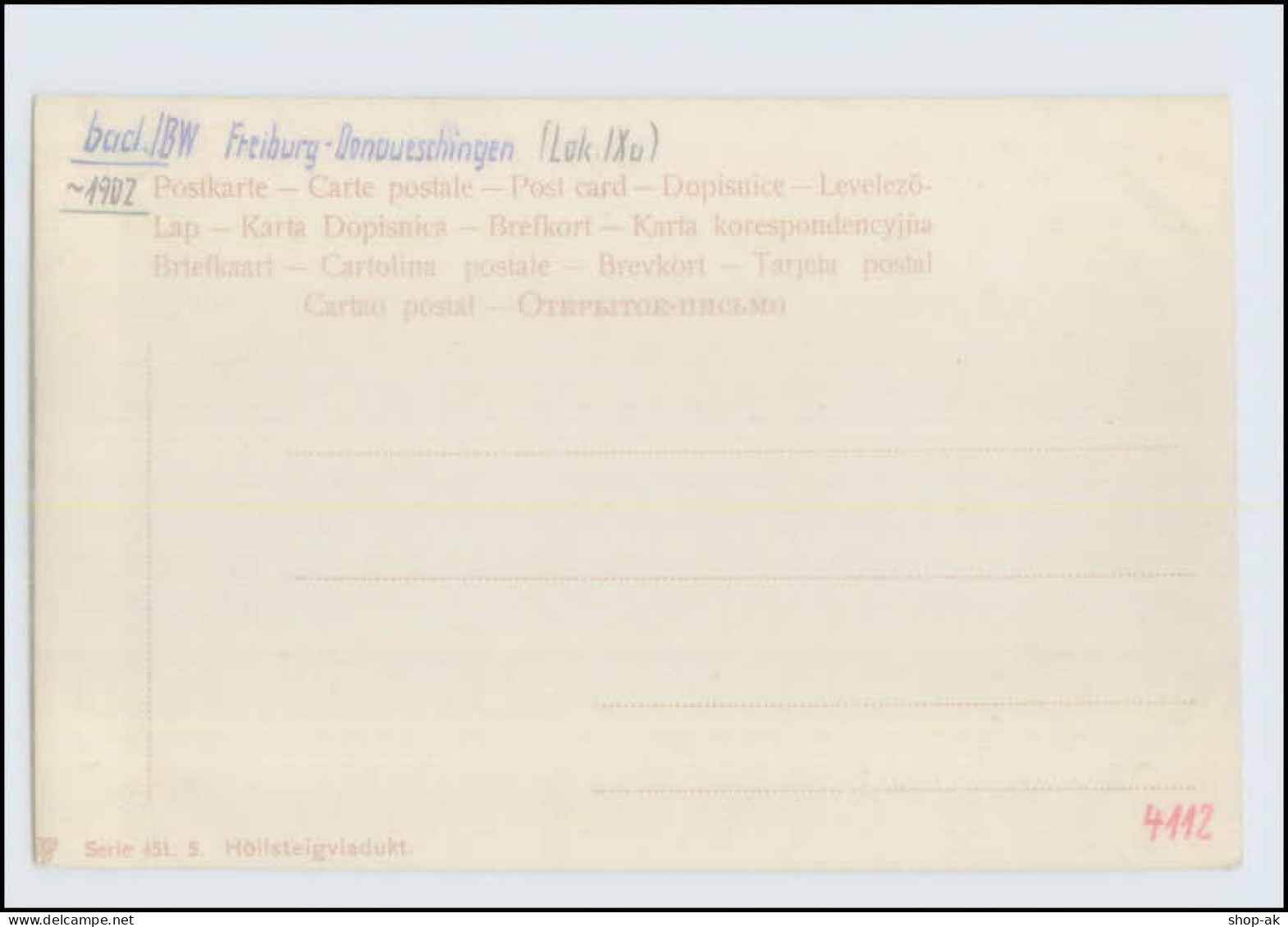 N368/ Eisenbahn Höllsteigviadukt AK Ca.1905 - Other & Unclassified