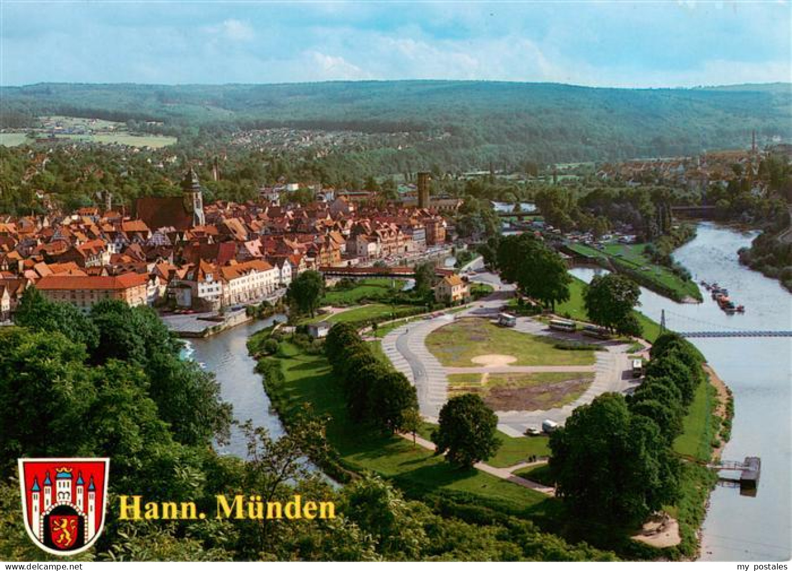 73936665 Hann._Muenden Tanzwerder Platz Und Stadtblick - Hannoversch Münden