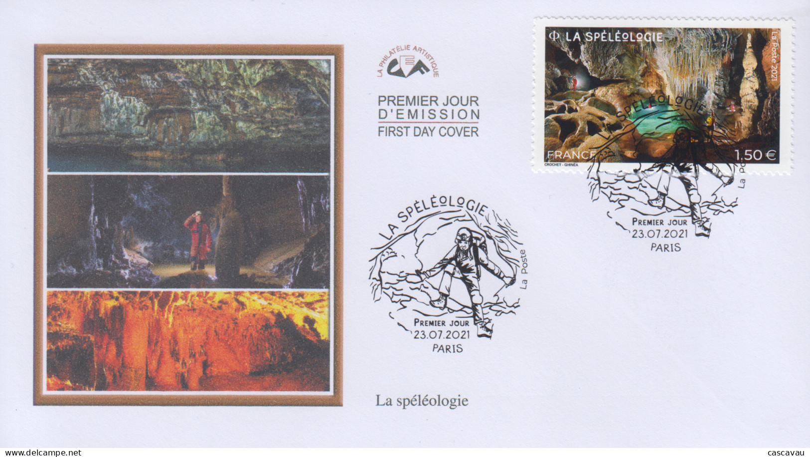 Enveloppe   FDC  1er   Jour     FRANCE     La  Spéléologie    2021 - 2020-…