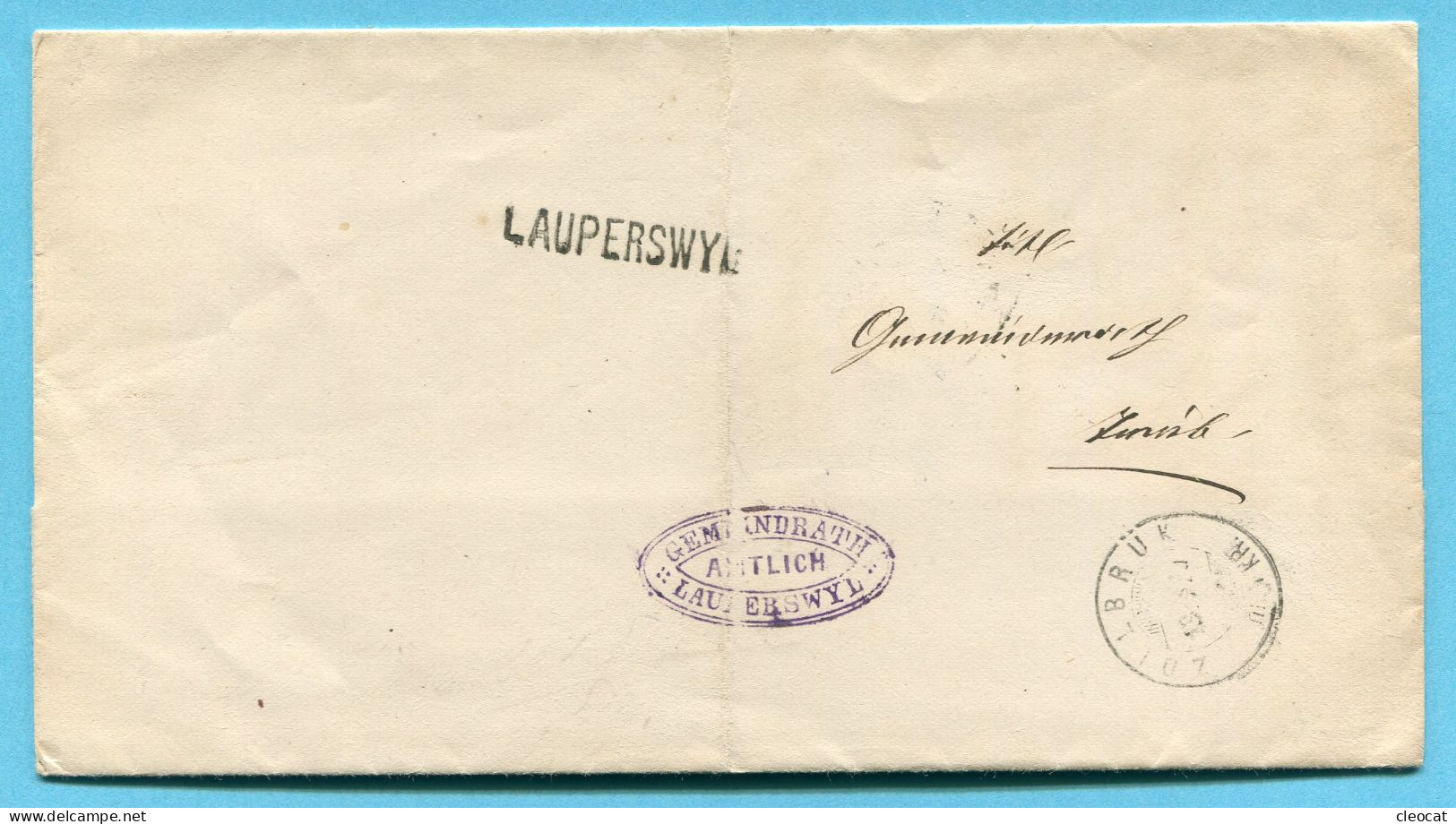 Faltbrief Von Lauperswyl Nach Trub 1879 - ...-1845 Voorlopers