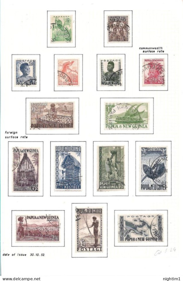 PAPUA & NEW GUINEA COLLECTION. ELIZABETH 11 DEFINITIVES. USED TO £1. - Papua-Neuguinea