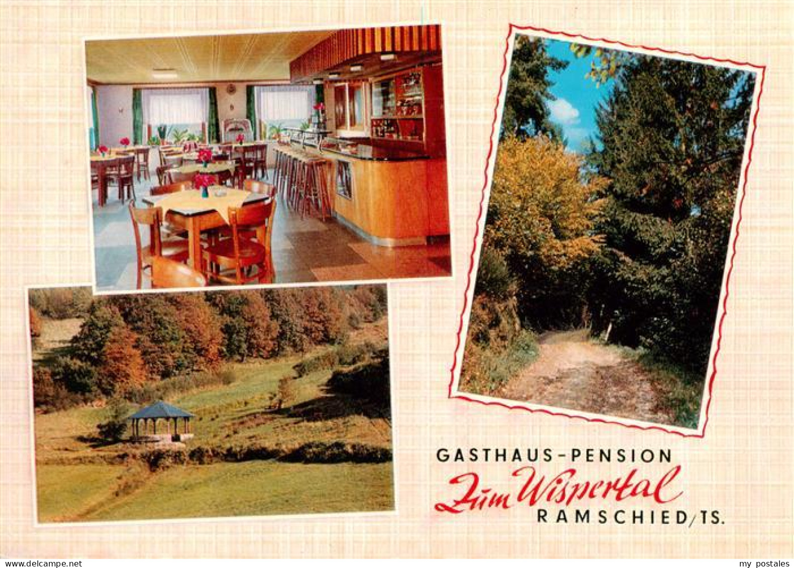 73936588 Ramschied Gasthaus Pension Zum Wispertal Gastraum Bar Pavillon Waldpart - Bad Schwalbach