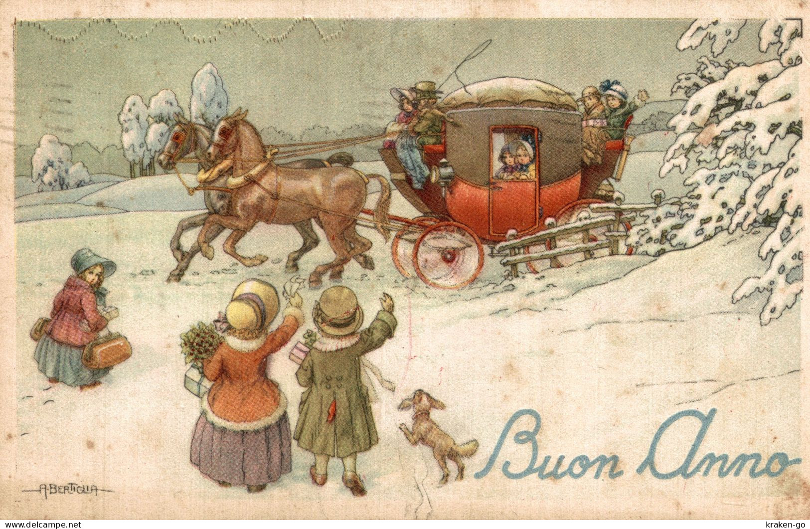 A. BERTIGLIA - Bambini In Carrozza - Buon Anno - VG - #149 - Piccoli Difetti! - Bertiglia, A.