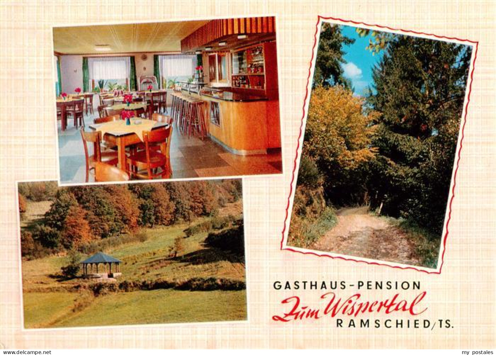 73936586 Ramschied Gasthaus Pension Zum Wispertal Gastraum Bar Pavillon Waldpart - Bad Schwalbach