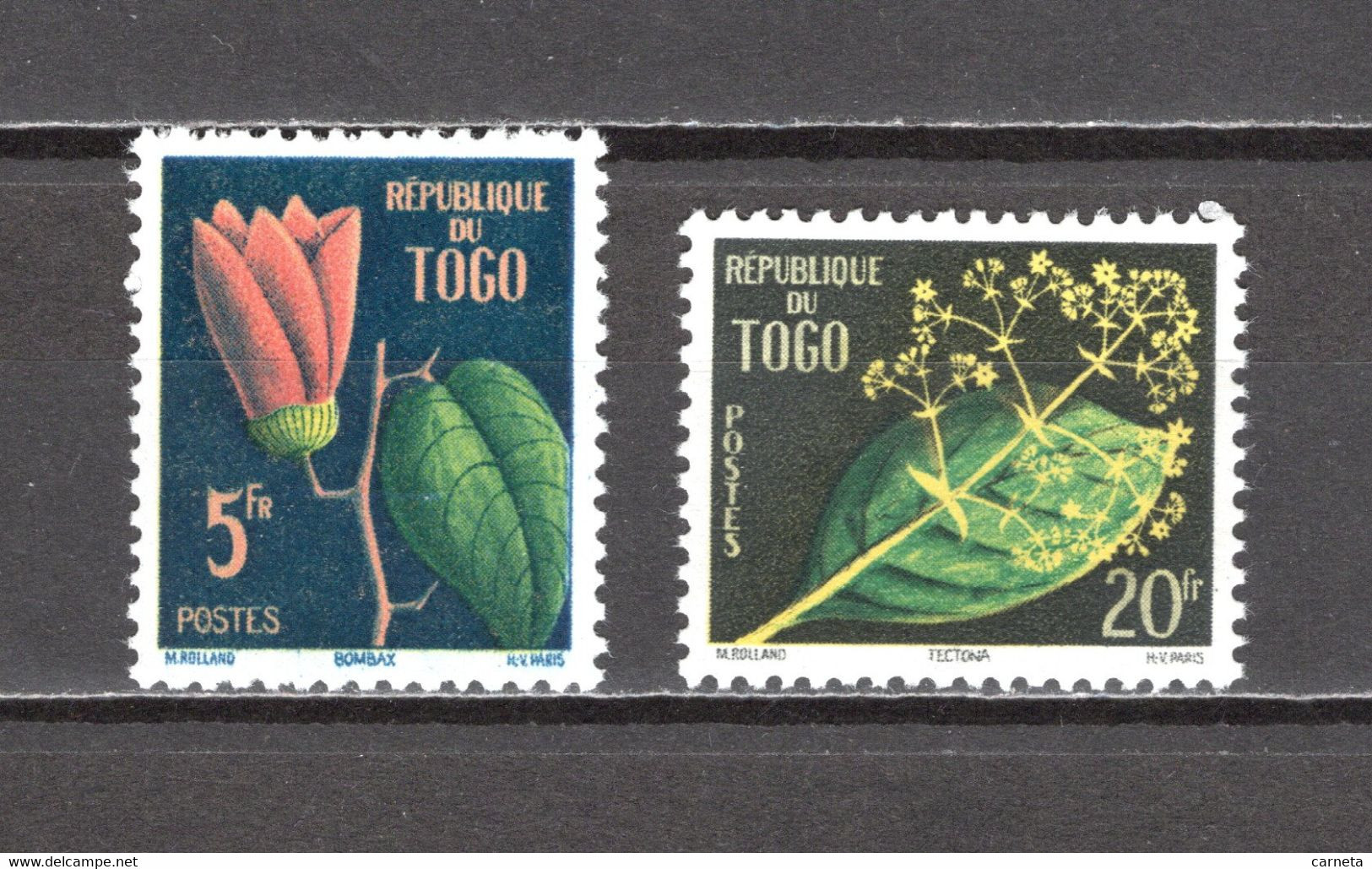 TOGO N° 276 + 277   NEUFS SANS CHARNIERE COTE  2.00€  FLEUR - Togo (1960-...)