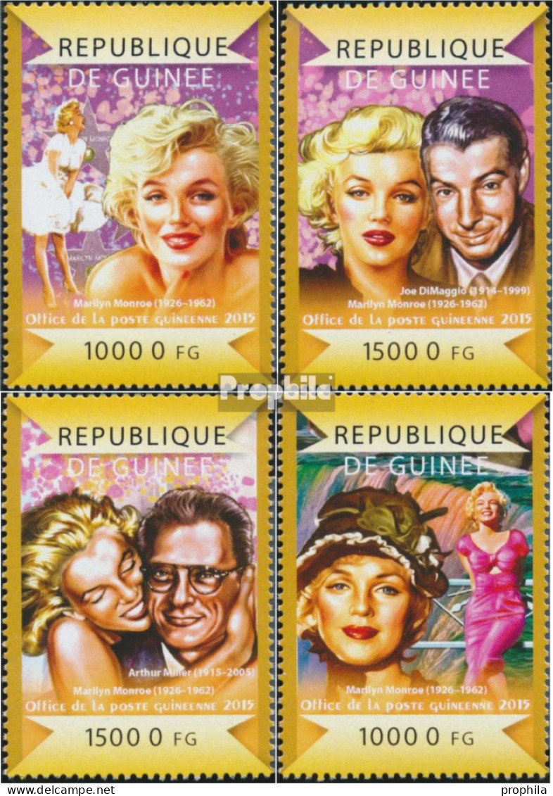 Guinea 10972-10975 (kompl. Ausgabe) Postfrisch 2015 Marilyn Monroe - Guinea (1958-...)