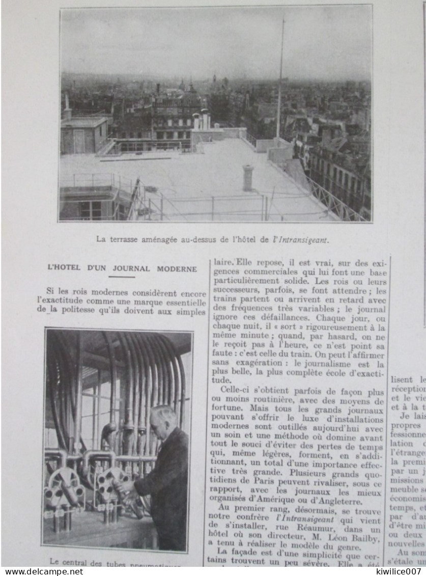 1924  Paris Rue Reaumur L Hotel L Instransigeant - Ohne Zuordnung