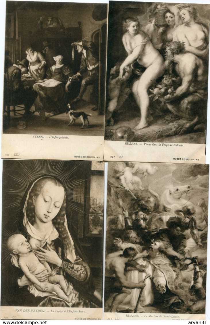 MUSEE De BRUXELLES    -  BEAU LOT De 24 CPA  ===========================> PORT GRATUIT   - - Peintures & Tableaux