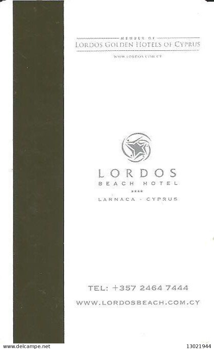 CIPRO  KEY HOTEL  Lordos Beach Hotel -     Larnaca - Hotel Keycards