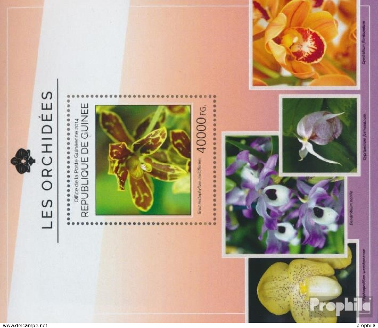 Guinea Block 2429 (kompl. Ausgabe) Postfrisch 2014 Orchideen - Guinea (1958-...)