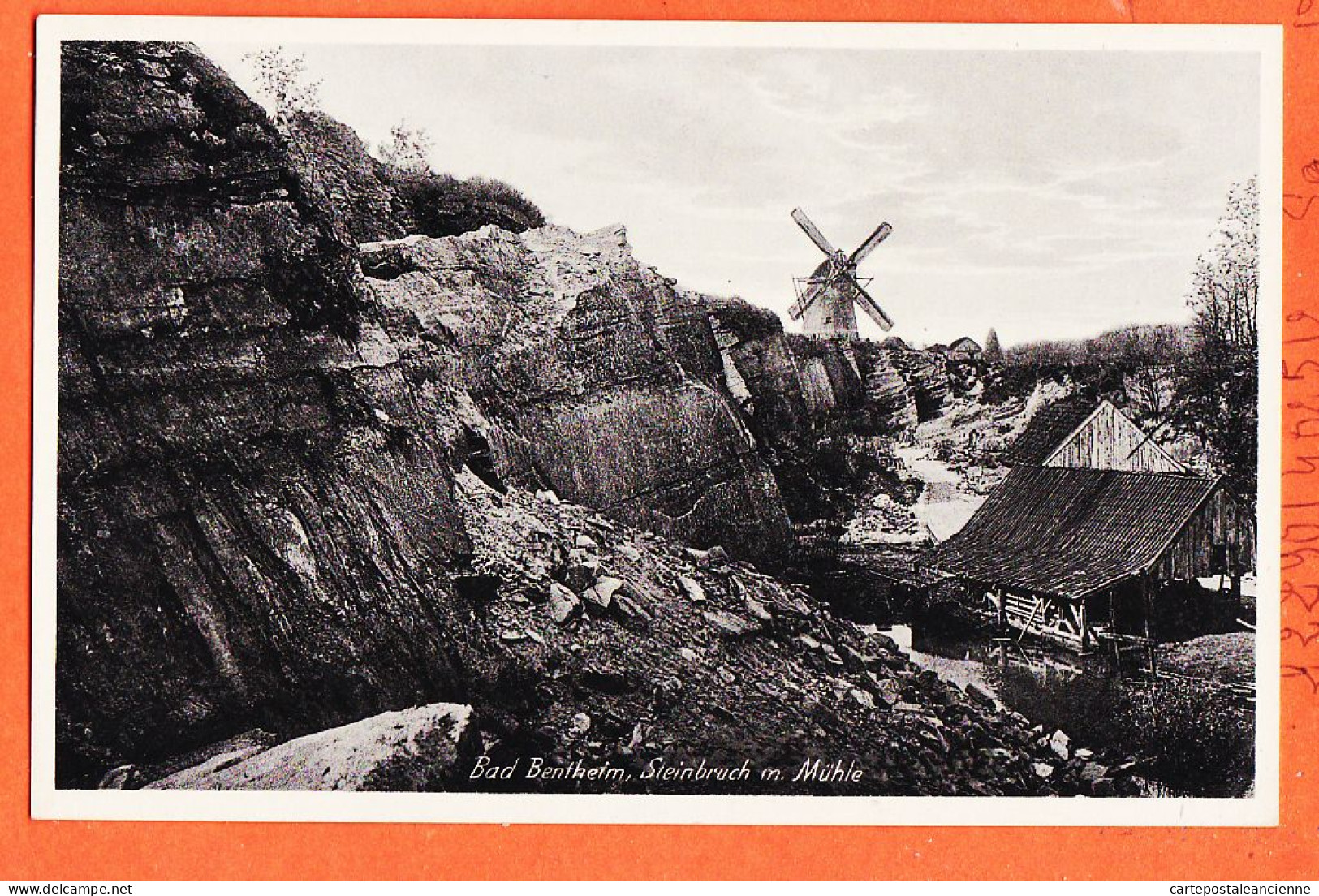 07671 ● ● BAD BENTHEIM  Deutschland Niedersachsen Steinbruch Mühle 1930s ● Carte-Photo-Bromure Richard WERTHER  - Bad Bentheim