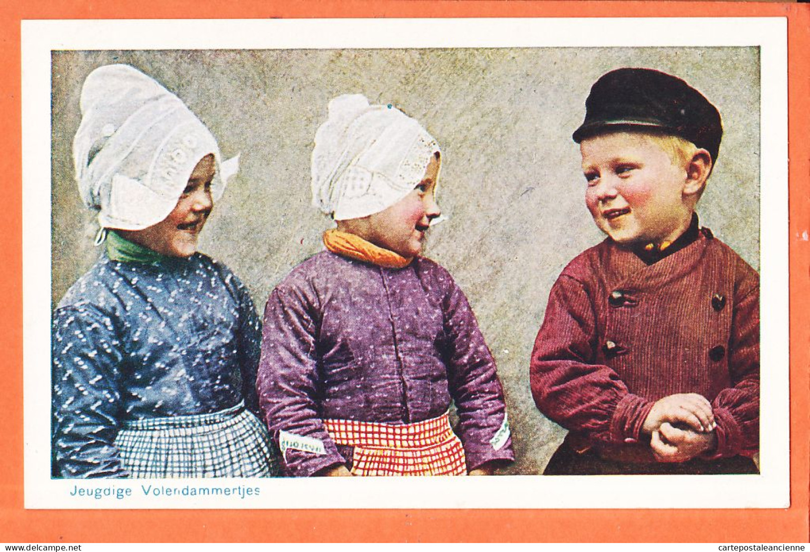 07569 ● ● VOLENDAM Noord-Holland Jeugdige Volendammertjes Enfants 1910s Photochromie D.B.M 33 - Volendam