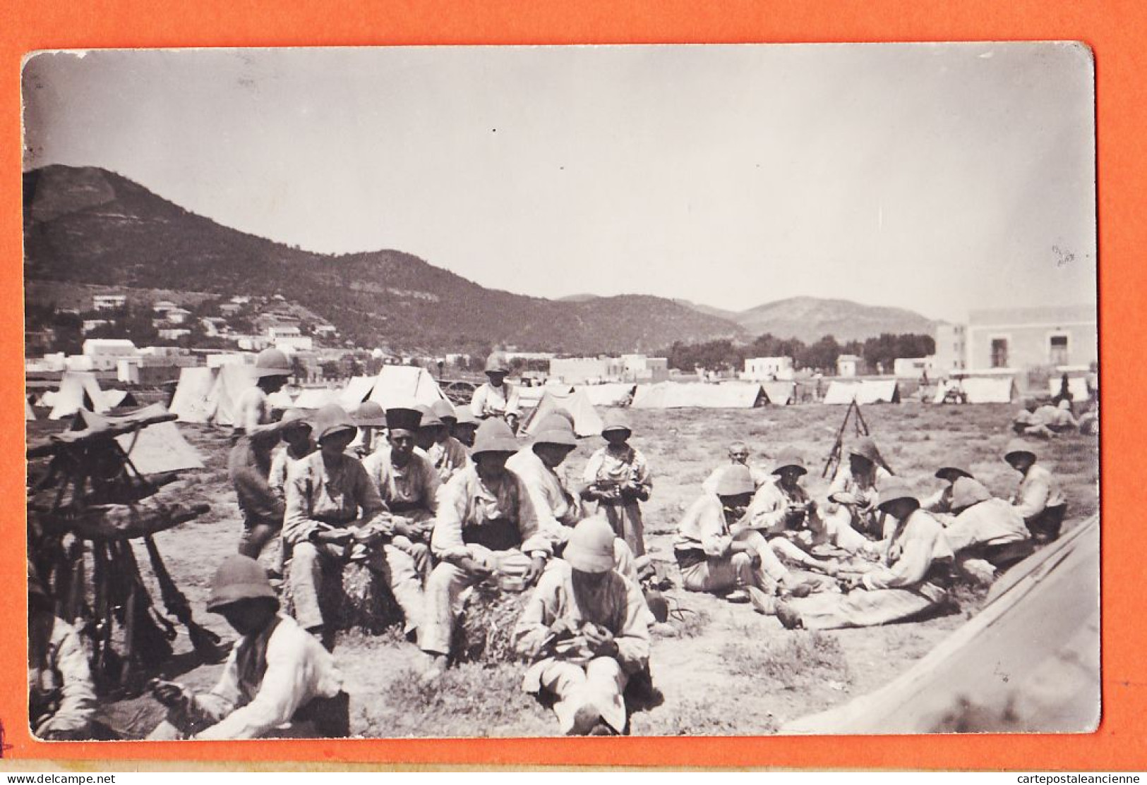 07888 ● Rare Carte-Photo (1) HAMMAN-LIF Cap BON Tunisie Manoeuvres 24 Juin 1930 Heure De La Soupe Chemin Retour - Tunisie