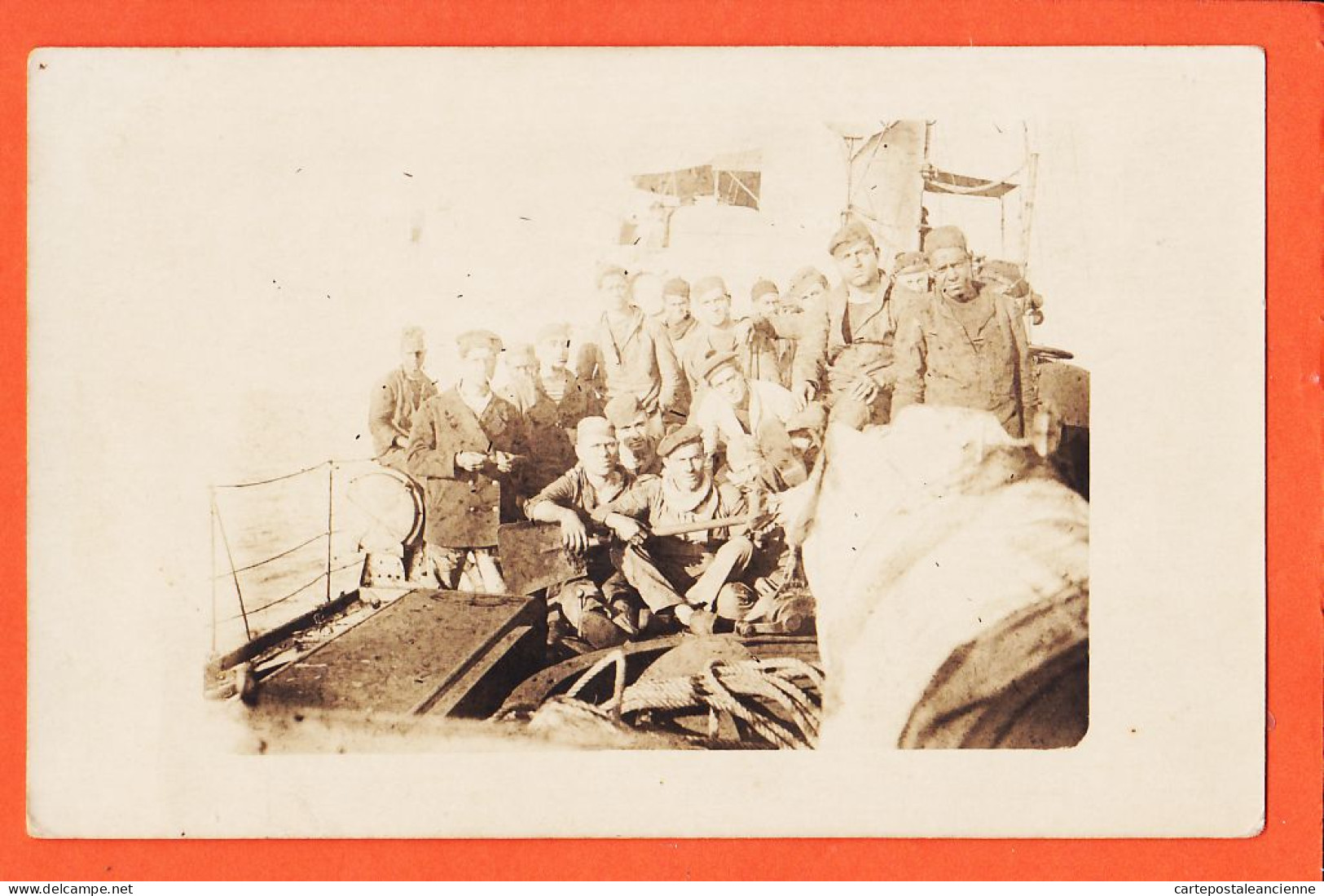 07887 ● Carte-Photo Souvenir 28-01-1926 Tournée Bord Torpilleur MAMELUK Passage Iles LA GALITE Sur BONE D. VIGILANTE - Tunisie