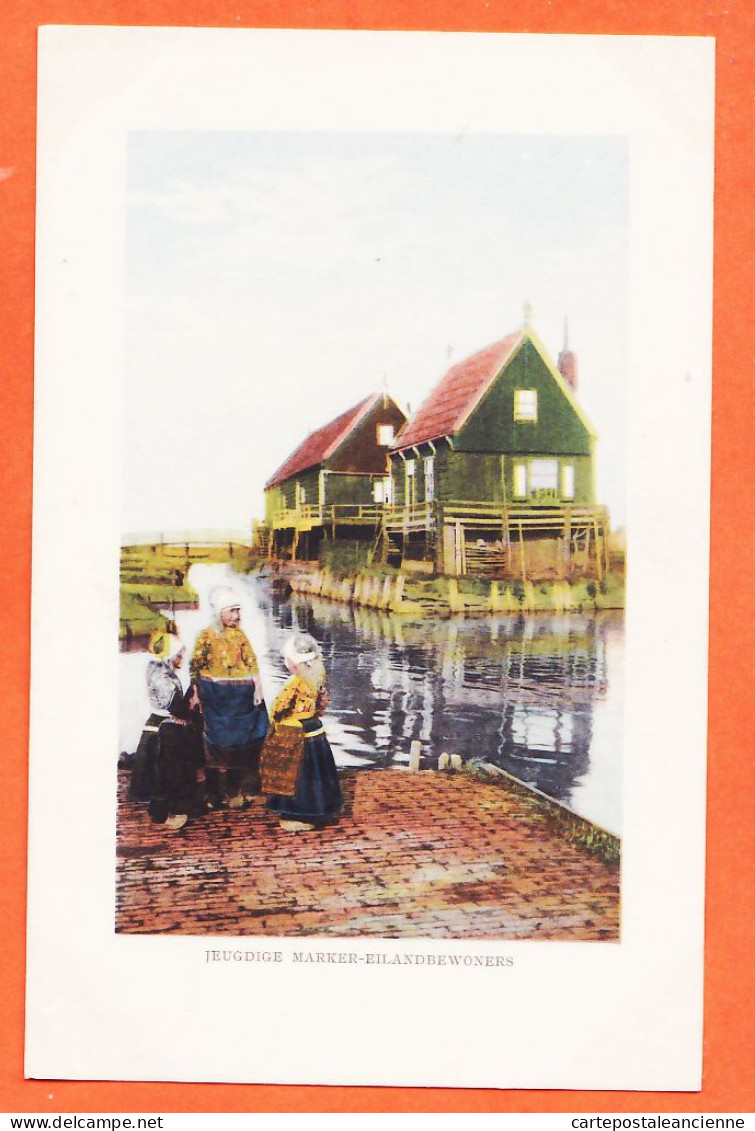 07523 ● Eiland MARKEN Noord-Holland Jeugdige MARKER-Eilandbewoners Uitg Firma  F.B Den BOER Middelburg Nederland - Marken