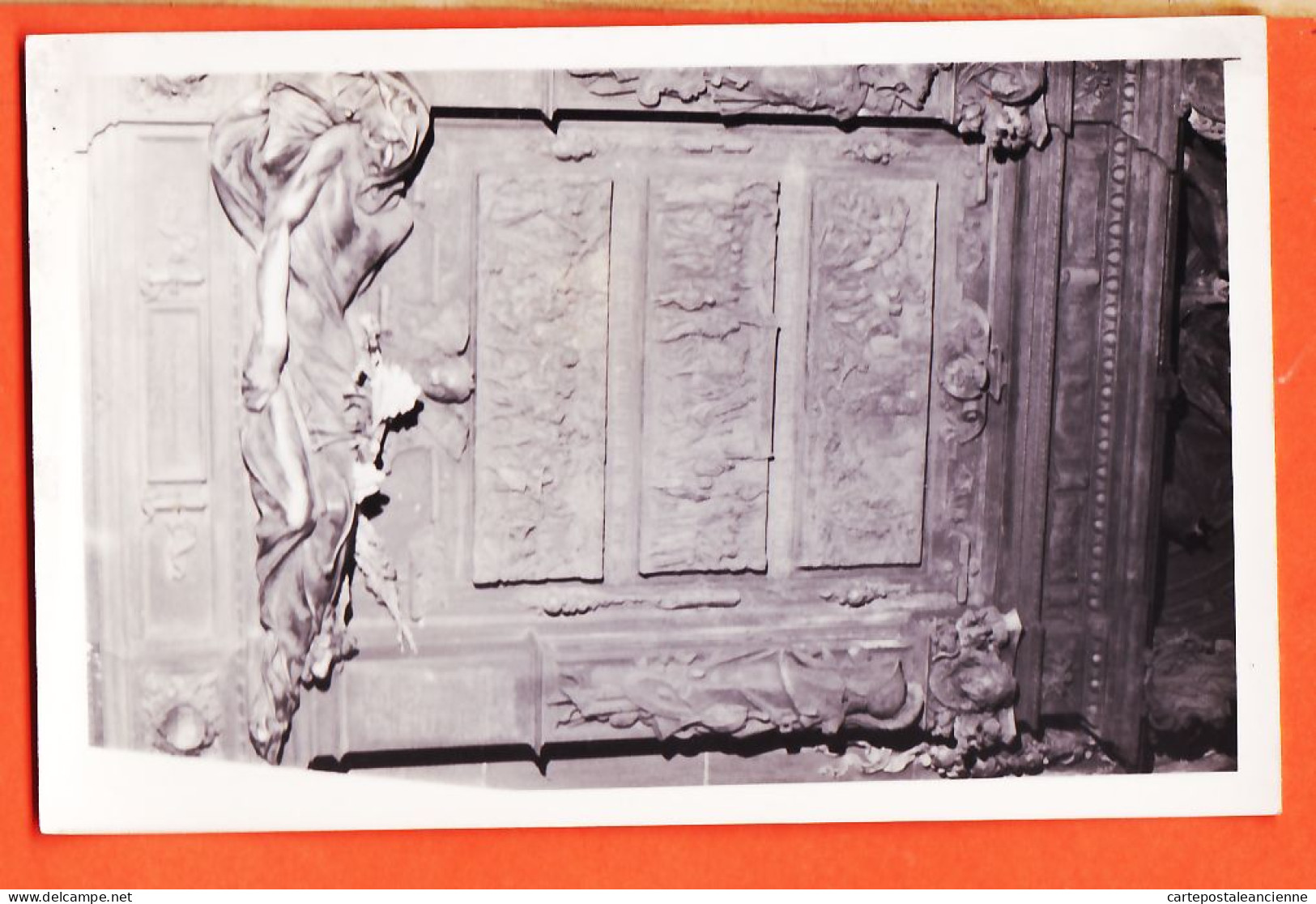 07570 ● Carte-Photo ANTWERPEN ANVERS ? ( A Confirmer ) Cathédrale Bas-Relief Bois  Sculpture  1950s  - Antwerpen