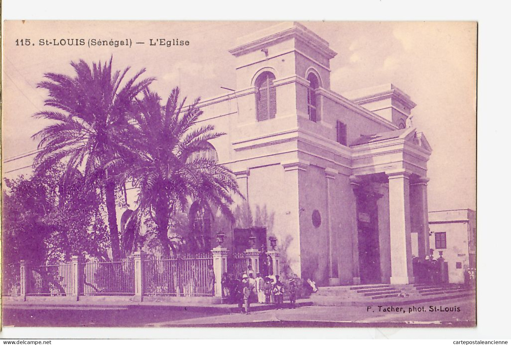 07862 / ⭐ A.0.F. Senegal SAINT-LOUIS St L'EGLISE 1920s TACHER 115 Afrique Occidentale Française - Senegal