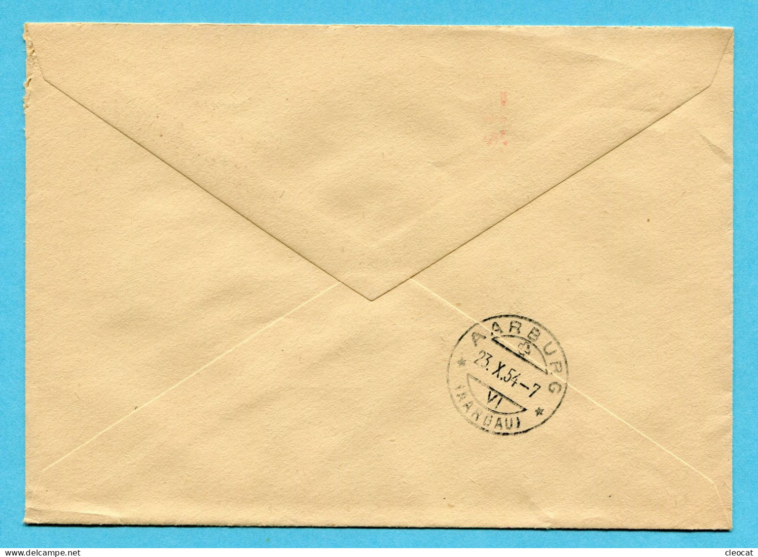 Brief Basel 1954 - Absender: Hug & Co. Musikhaus Mit Firmenfreistempel - Storia Postale